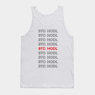 BTC HODL Typography (red) Tank Top